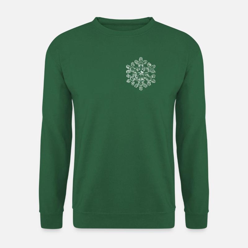 snowflake 9 white - Unisex Pullover - Grün