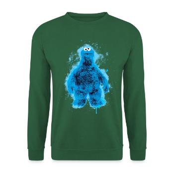 Sesame Street Cookie Monster Color Splashes - Unisex Sweatshirt - green - Front