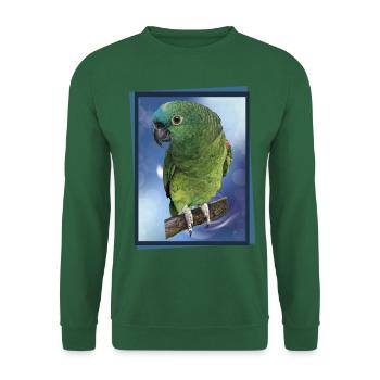 Die Blaustirnamazone - Unisex Pullover - Grün - Vorne