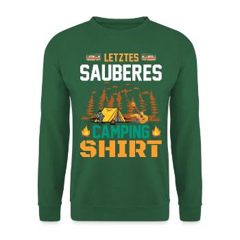 Letztes sauberes Camping Shirt - Unisex Pullover - Grün - Vorne