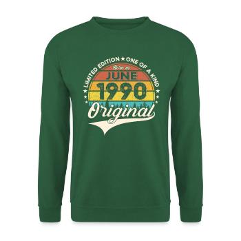 33rd Birthday Man Year 1990 Original June - Unisex Sweatshirt - green - Front