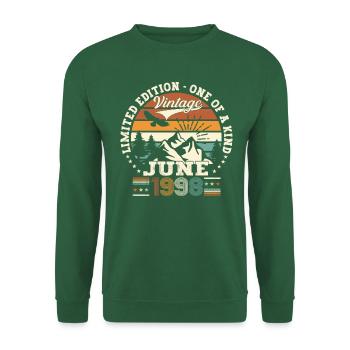 25th Birthday Man June Year 1998 Original - Unisex Sweatshirt - green - Front