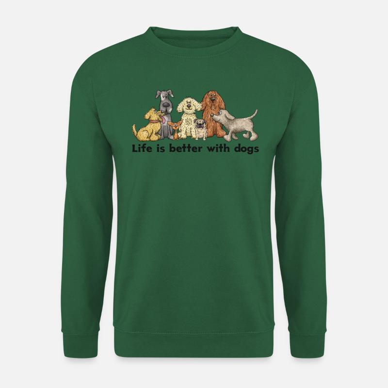 Hundebande life is better - Unisex Pullover - Grün