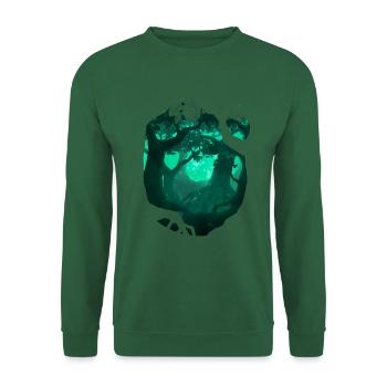 Deep Forest Watercolor Painting - Unisex Sweatshirt - green - Front
