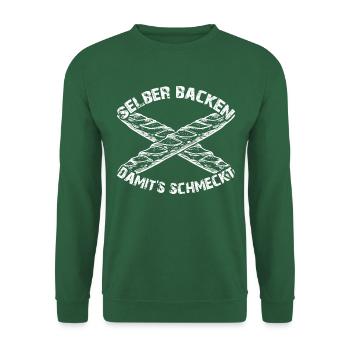 Selber backen lohnt sich - Unisex Pullover - Grün - Vorne