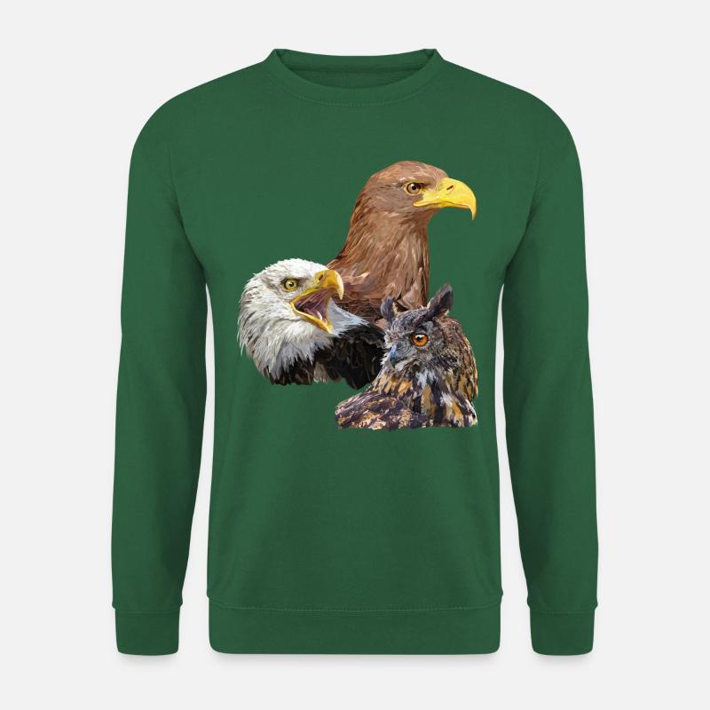 Pigargos und Eule - Unisex Pullover - Grün