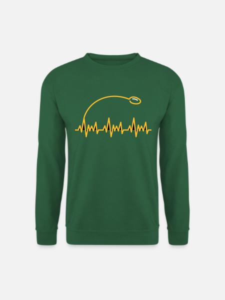 Heartbeat American Football in Hailmary Design - Unisex Sweatshirt - green
