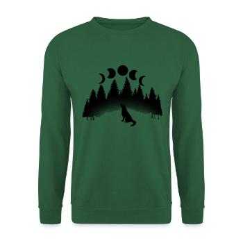 Wolf Moon - Unisex Sweatshirt - green - Front