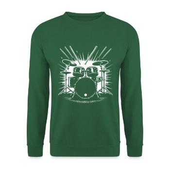 Drums Drummer Destroy Silence Rockband. - Unisex Sweatshirt - green - Front