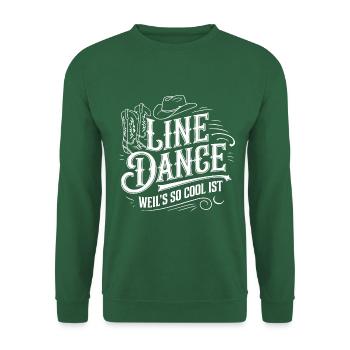 Line Dance Gruppe Training mein Tanzsport. - Unisex Pullover - Grün - Vorne