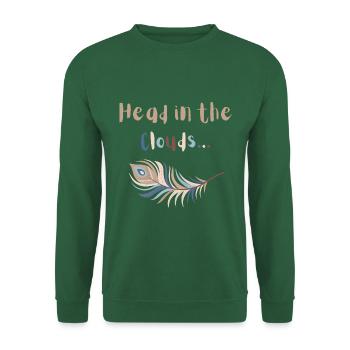 Head in the clouds - Kopf in den Wolken - Unisex Sweatshirt - green - Front