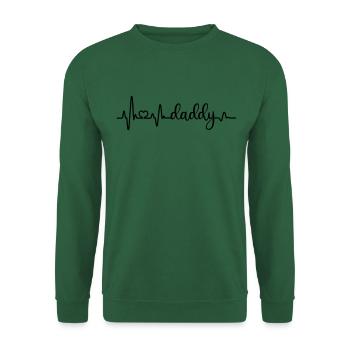 Baby love Daddy father his son daughter heartbeat - Unisex Sweatshirt - green - Front