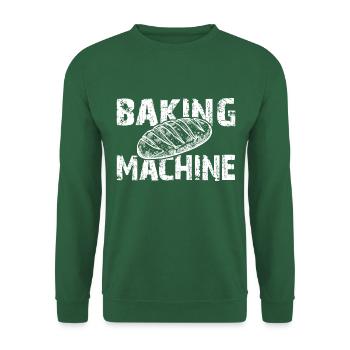 Baking machine baker hobby baker I bake bread - Unisex Sweatshirt - green - Front