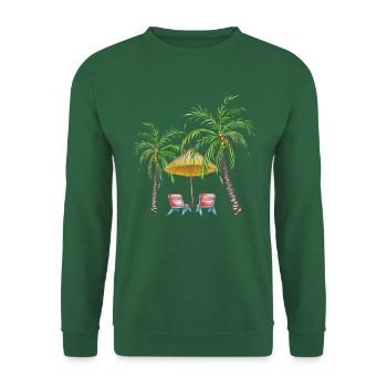 Tropische Strand - Unisex Pullover - Grün - Vorne