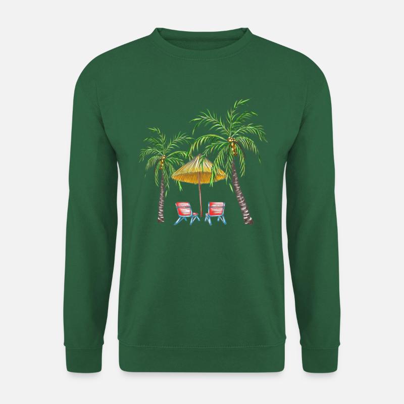 Tropische Strand - Unisex Pullover - Grün