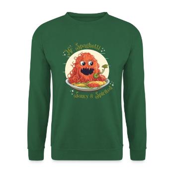 Mr. Spaghetti, épicé et excitant - Sweat-shirt Unisexe - vert foncé - Devant