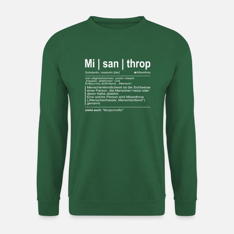 Misanthrop - Unisex Pullover - Grün