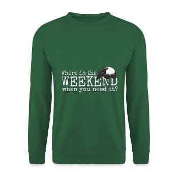 Where is the Weekend? Kawaii Tapir Wochenende Spaß - Unisex Pullover - Grün - Vorne