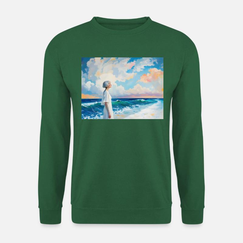 Mama am Strand 3 - Unisex Pullover - Grün