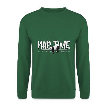 Nap is my happy hour panda - Unisex Sweatshirt - green - Front