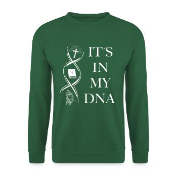 it ´s in my dna Jesus Kirche Bibel - Unisex Pullover - Grün - Vorne