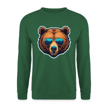 Cooler wilder Bär - Unisex Pullover - Grün - Vorne