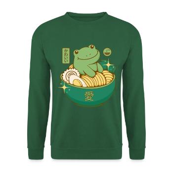 Kawaii Ramen Frog - Unisex Sweatshirt - green - Front