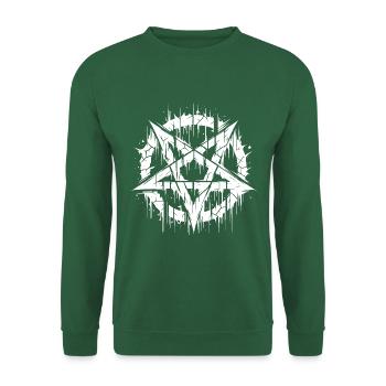 Zerrissenes Pentagramm Okkultes Zeichen - Unisex Pullover - Grün - Vorne