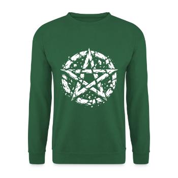 Zerrissenes Pentagramm Okkultes Zeichen - Unisex Pullover - Grün - Vorne