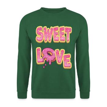 Sweet Love Donut Fastnachtsküchle Kräppel - Unisex Pullover - Grün - Vorne