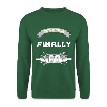 Happy Birthday, zum runden Geburtstag, Geschenk, - Unisex Pullover - Grün - Vorne
