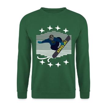 snowboarders, après-ski, party after, piste - Unisex Sweatshirt - green - Front