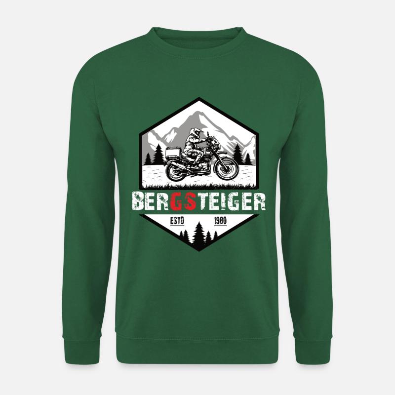 Biker Motorrad Boxer Spruch Abenteuer Bergsteiger - Unisex Pullover - Grün