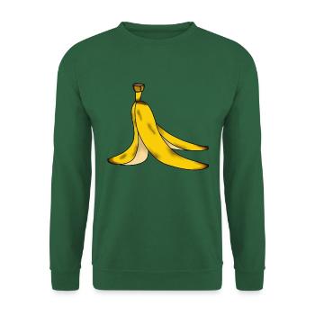 Banane Bananenschale vorsicht rutschig - Unisex Pullover - Grün - Vorne
