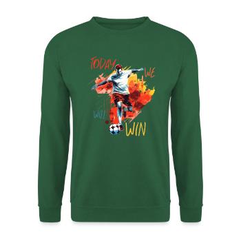 Soccer Striker Action, Motivational Quote - Unisex Sweatshirt - green - Front