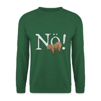 Nö Braunbär Kein Bock Einfach Nein Nope Bären Fun - Unisex Pullover - Grün - Vorne