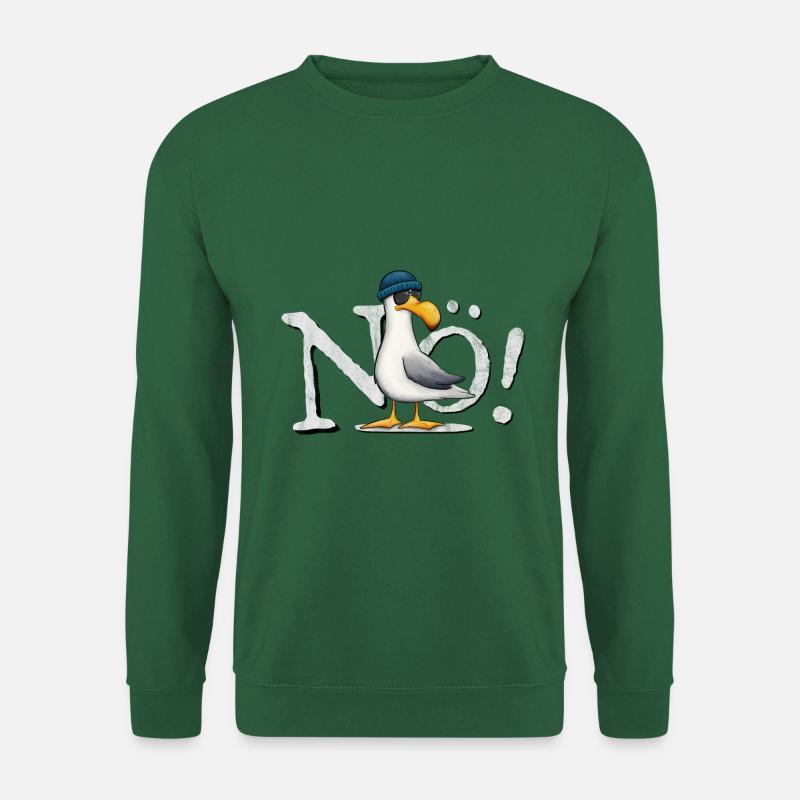 Nö Kein Bock Nordsee Ostsee schlechte Laune Möwe - Unisex Pullover - Grün