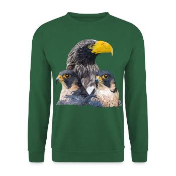 Giant Pigargo and Peregrine Falcon - Unisex Sweatshirt - green - Front