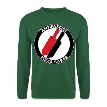 antifascist pizza baker - Unisex Pullover - Grün - Vorne