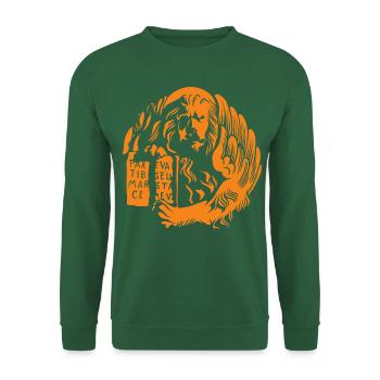 Moeca militaire orange - Sweat-shirt Unisexe - vert foncé - Devant