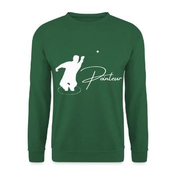 boule silhouette pointeur - Sweat-shirt Unisexe - vert foncé - Devant