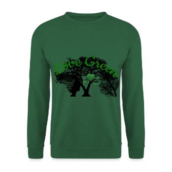 Love Green - Sweat-shirt Unisexe - vert foncé - Devant