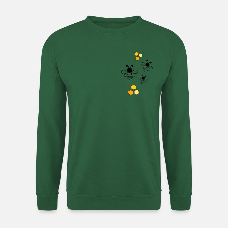 Bienen mit Bienenwabe - Unisex Pullover - Grün