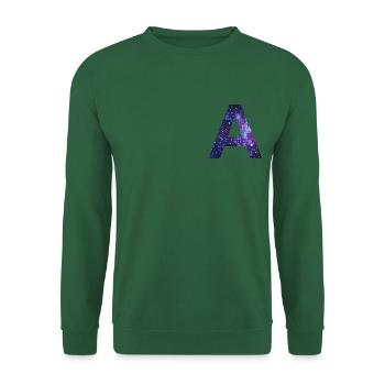 Galaxy A Letter Space Milky Way Gift - Unisex Sweatshirt - green - Front