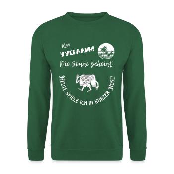 In kurze Hosen spielen - Unisex Pullover - Grün - Vorne