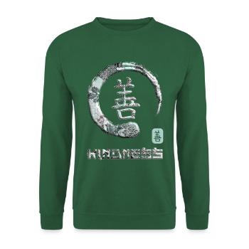 Freundlichkeit Japanisches Kanji Wortsymbol Enso Kreis 11 - Unisex Pullover - Grün - Vorne