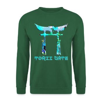 Japan Asian Culture Red Rising Sun Samurai Torii - Unisex Sweatshirt - green - Front
