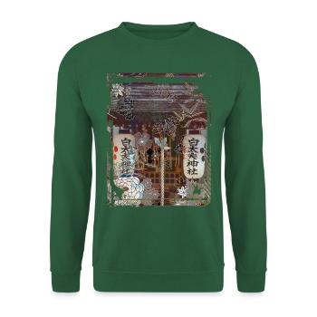 Japan Worship Place Collage Art 90 - Unisex Sweatshirt - green - Front