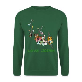 Cherry Blossom Sakura Tree Symbol Word Kanji Love - Unisex Sweatshirt - green - Front