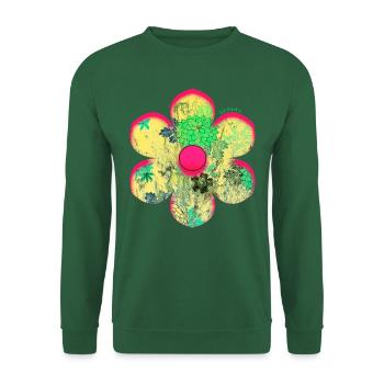 Traditionelle japanische Sakura ästhetische Blumen - Unisex Pullover - Grün - Vorne